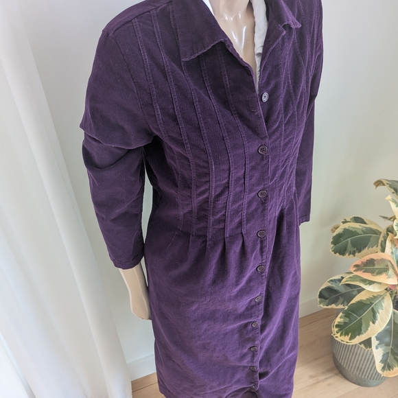 Paragon Purple Corduroy Maxi Dress / Vest Ptp 20" Fit Medium-large - Picture 6 of 12